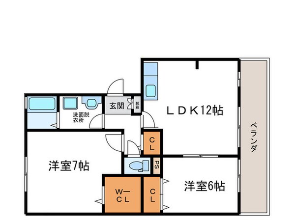 グレイス荒木Ａ棟の物件間取画像